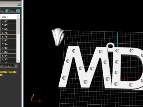 681 Pendant with MD1 inscription 3D Print Model