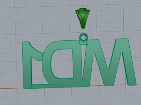 681 Pendant with MD1 inscription 3D Print Model