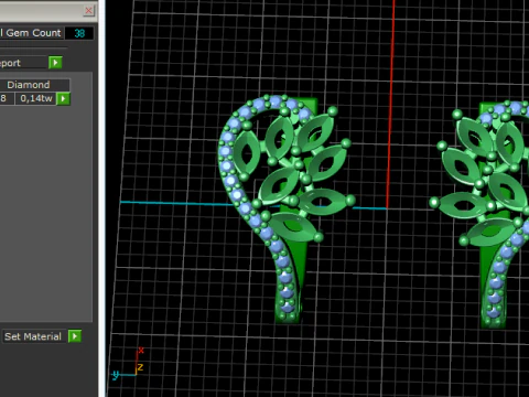 687 Earrings 3D Print Model