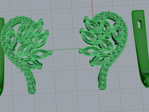 687 Earrings Modello di stampa 3D