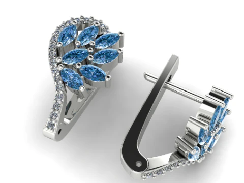687 Earrings 3D Print Model