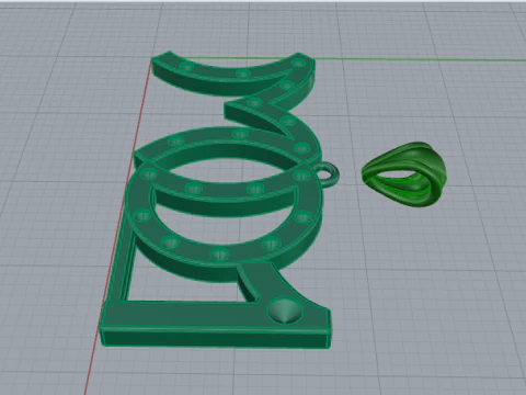 690 Pendant with MD1 inscription 3D Print Model