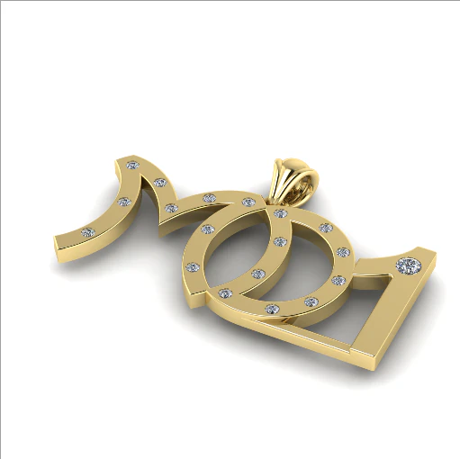 690 Pendant with MD1 inscription 3D Print Model .c4d .max .obj .3ds .fbx .stl .blend 