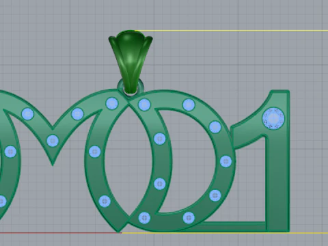 690 Pendant with MD1 inscription 3D Print Model