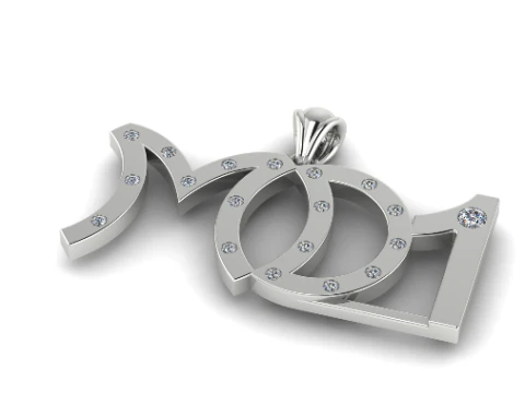 690 Pendant with MD1 inscription 3D Print Model