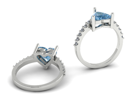691 Ring heart 3D Print Model