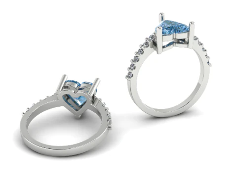 691 Anello cuore Modello di stampa 3D