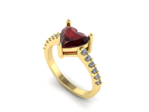 691 Ring heart 3D Print Model