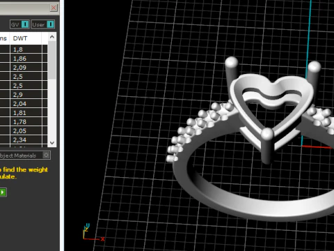 691 Ring heart 3D Print Model