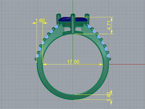 691 Ring heart 3D Print Model