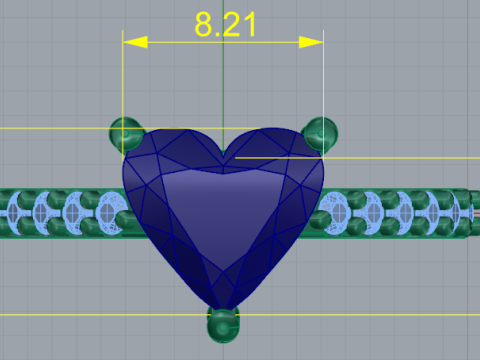 691 Ring heart Modelo de Impressão 3D