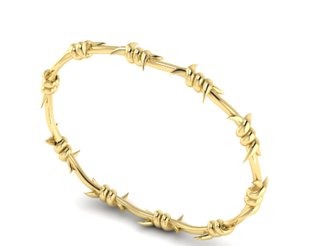 692 Barbed wire bracelet 3D Print Model