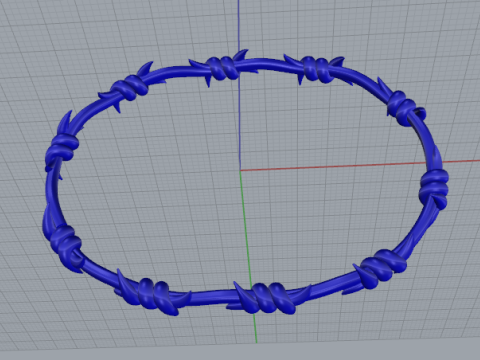 692 Barbed wire bracelet 3D Print Model