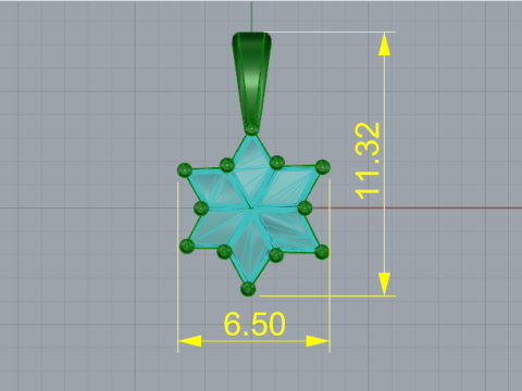 698 Pendant 3Dプリントモデル