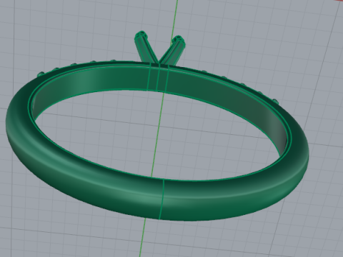 700 Engagement ring 3D Print Model