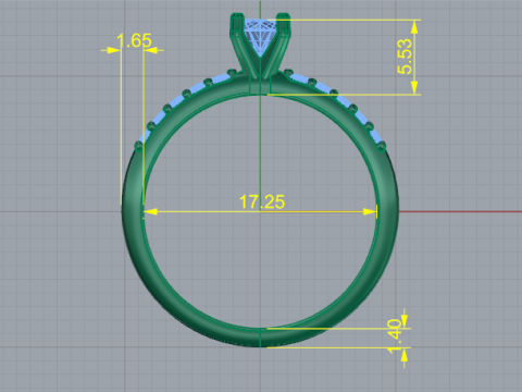 700 Engagement ring 3D Print Model