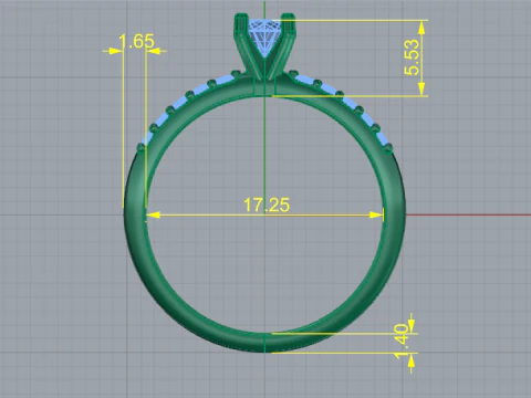 700 Engagement ring 3D Print Model