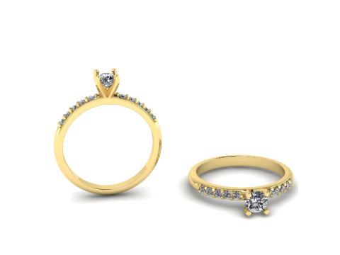 700 Engagement ring 3D Print Model
