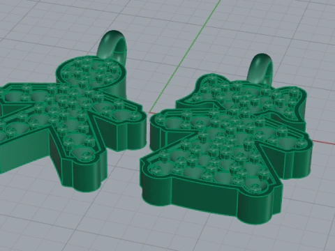 705 Pendants boy and girl 3D Print Model