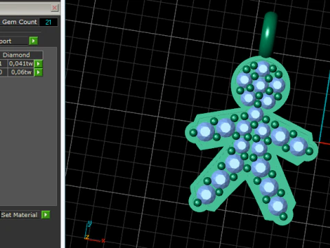 705 Pendants boy and girl 3D Print Model