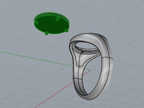 706 Ring for men Modèles 3D en vedette