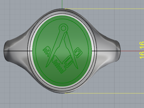 706 Ring for men Modèles 3D en vedette