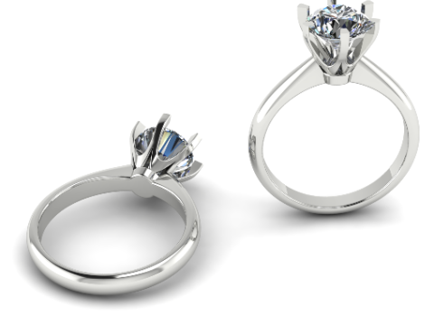707 Engagement ring Modèles 3D en vedette