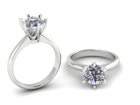 707 Engagement ring Modèles 3D en vedette