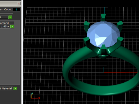 707 Engagement ring Modèles 3D en vedette