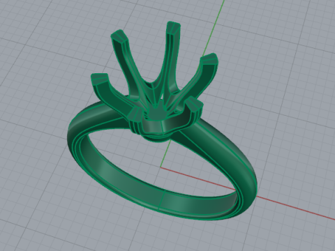 707 Engagement ring Modèles 3D en vedette