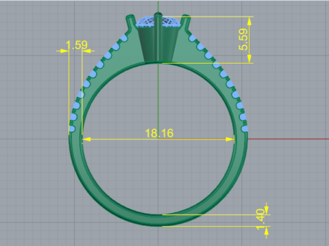 708 Ring 3Dプリントモデル