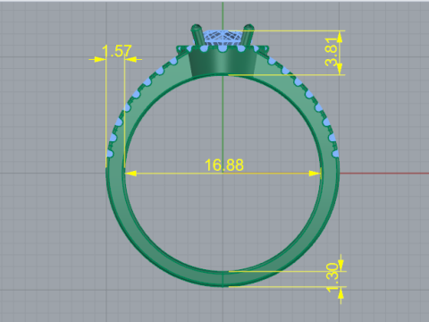 709 Ring 3Dプリントモデル