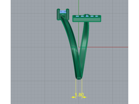 711 Ring with the letter H Modèles 3D en vedette