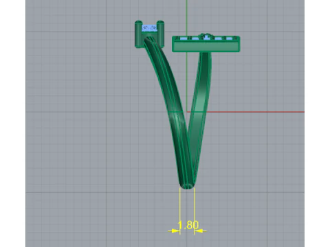 711 Ring with the letter H 3D Print Model