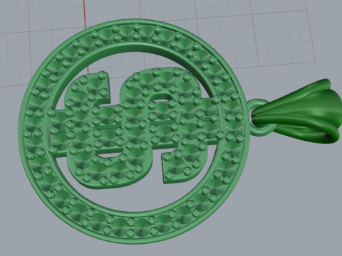 712 Pendant with dollar sign 3D 프린트 모델