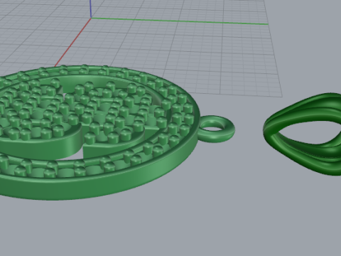 712 Pendant with dollar sign 3D 프린트 모델