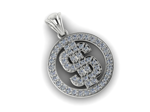712 Pendant with dollar sign 3D 프린트 모델