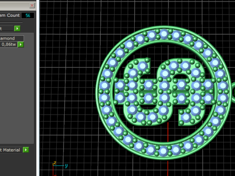 712 Pendant with dollar sign 3D 프린트 모델