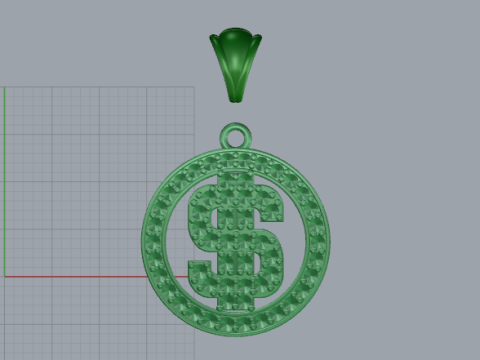 712 Pendant with dollar sign 3D 프린트 모델