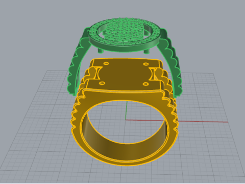 713 Dollar sign ring Modèles 3D en vedette
