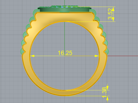 713 Dollar sign ring Modèles 3D en vedette