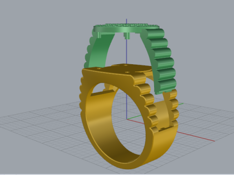 713 Dollar sign ring Modèles 3D en vedette