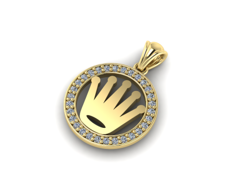 714 Pendant with crown Model Cetak 3D