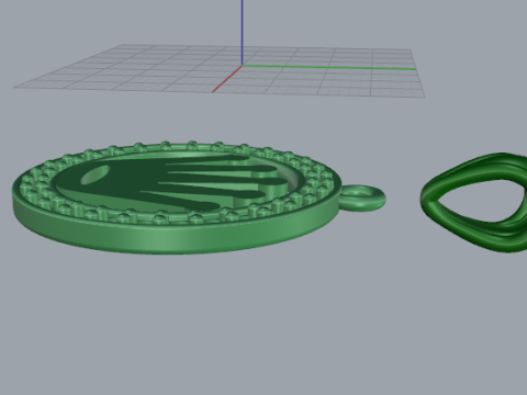 714 Pendant with crown Model Cetak 3D