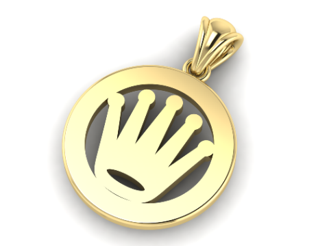 714 Pendant with crown Modèles 3D en vedette