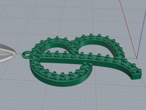 716 Pendant in the shape of the letter B 3D 프린트 모델