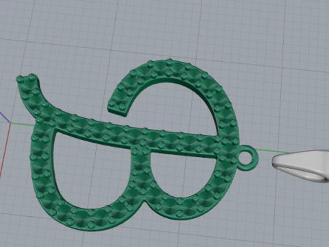 716 Pendant in the shape of the letter B 3D Print Model