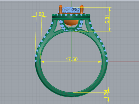 717 Ring 3Dプリントモデル