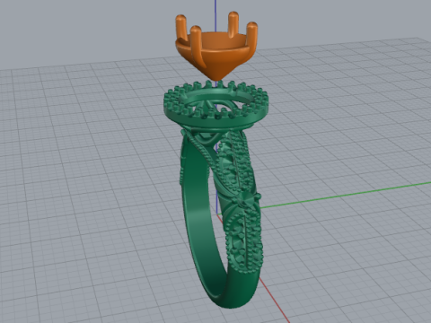 718 Ring 3Dプリントモデル