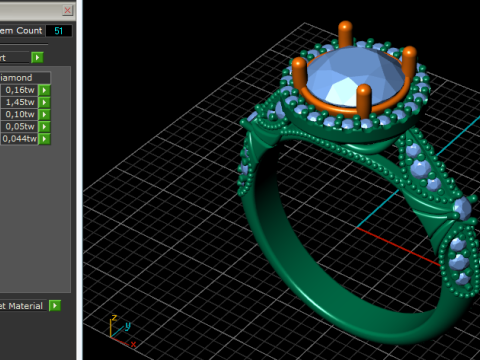 718 Ring 3Dプリントモデル